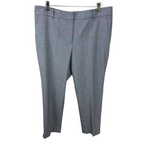 Talbots NEW14 P Hampshire Classic Straight Ankle Pants In Gray Career Office